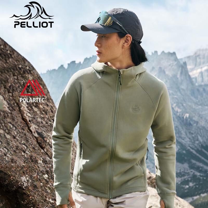 PELLIOT Men's Hooded Outdoor Fleece Jacket
