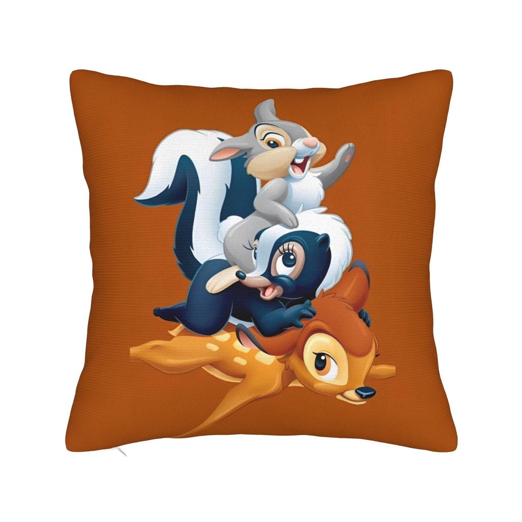 Bambi Pillowcase Polyester Cushion Cover Decorations Cartoon Cute Deer  Throw Pillow Case Cover Home Dropshipping 40*40cm