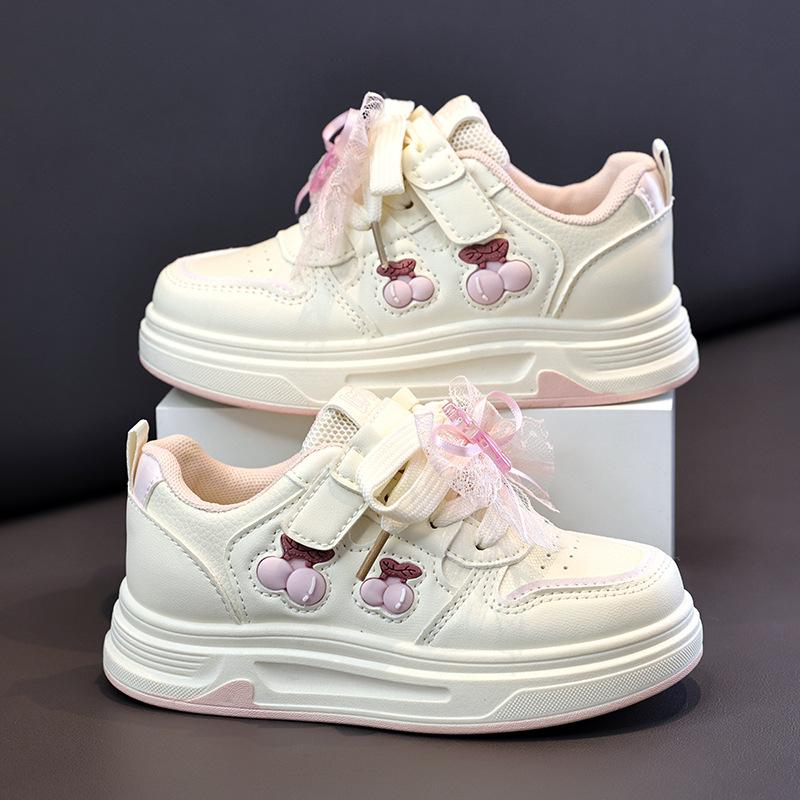 

Girls Spring Bow Sneakers Casual Sports White Shoes for Kids Fashion size 26 розовый