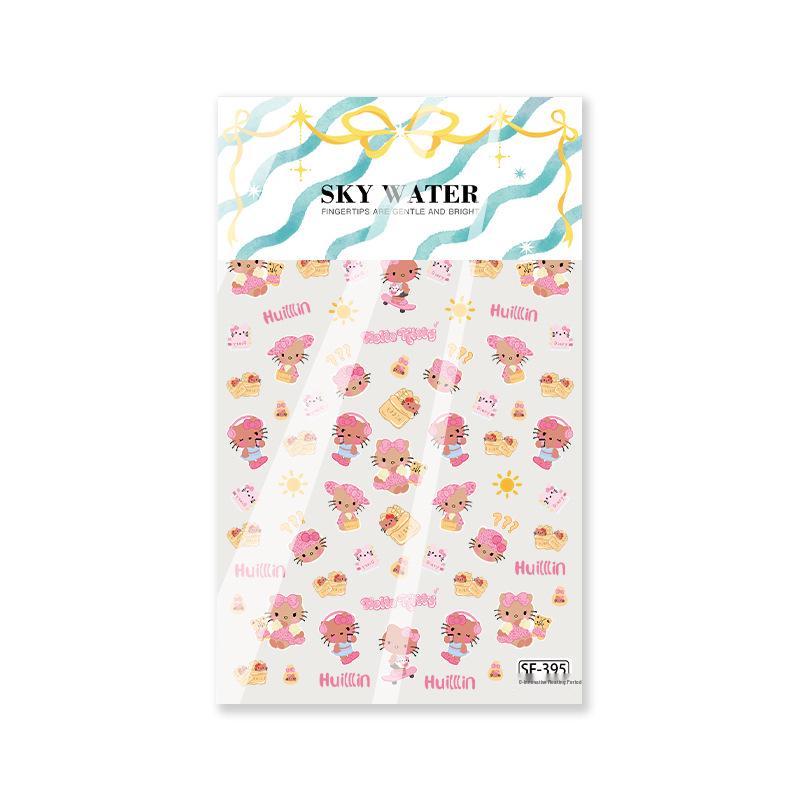 

SKY Yellow Noblewoman Kitty & Leopard Nail Art Stickers - Waterproof, Adhesive DIY Decorative Design