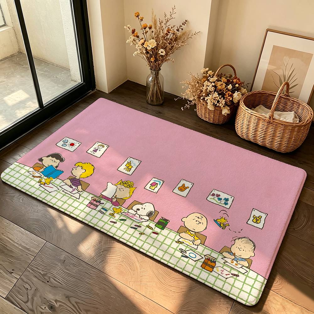Classic-S-sNoOPyS Kawaii Carpet Bathroom Anti-slip Mat Door Mat Home Decoration Mat Entrance Door Mat Scratch-resistant Door Mat