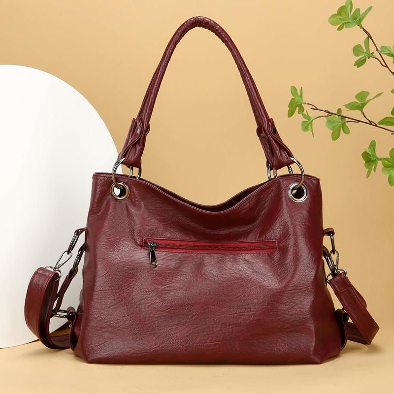 Women's bag new large-capacity handbag fringed soft big bag fashionable oblique span bag shoulder bag