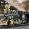 car Real electric classic train DIY puzzle assembly track train model children's toy