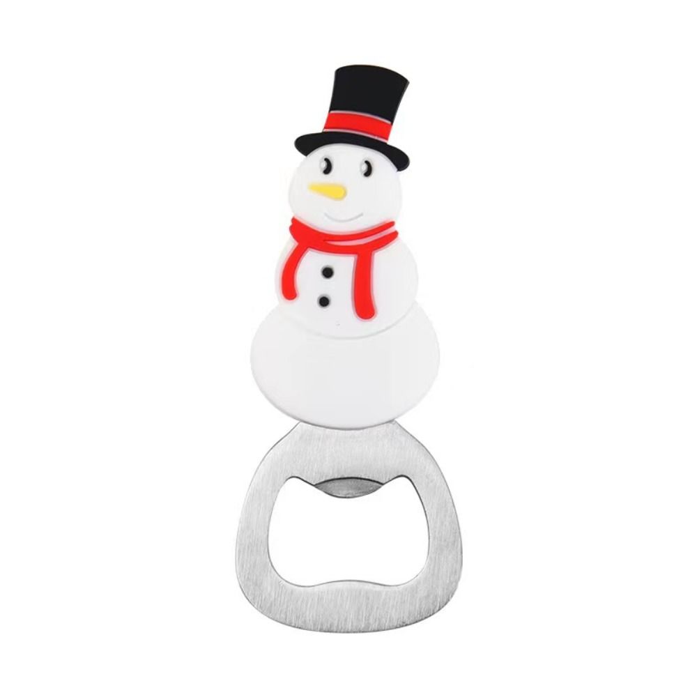 Santa Elk Snowman Christmas Beer Opener Stainless Steel Beer Starter Corkscrew Bottle Opener  Gift