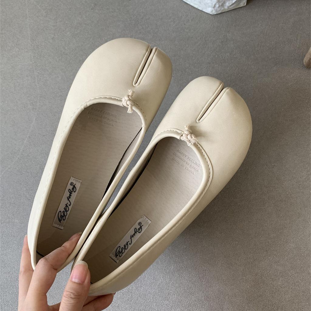 Fashion Bailamos Brand New Split Toe Flats Ballet Shoes Tabi Ninja Women Casual Shoes Woman Slip On Loafers Soft Bottom Moccasins Mujer