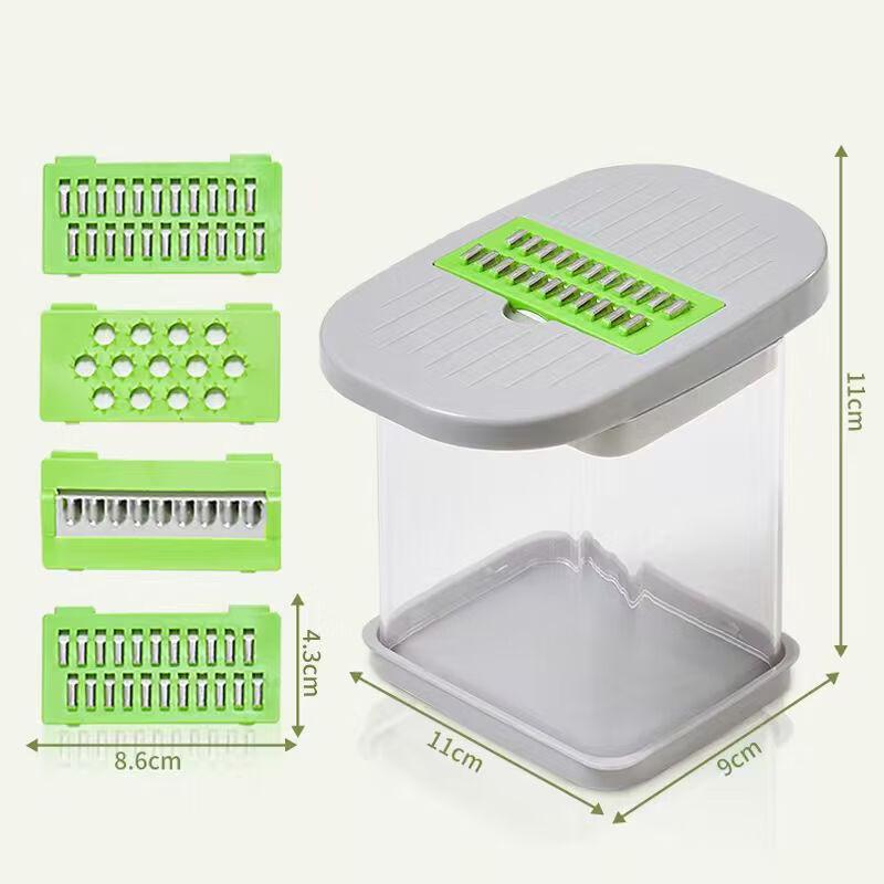 

ZISIZ 4-in-1 Stainless Steel Food Slicer and Dicer