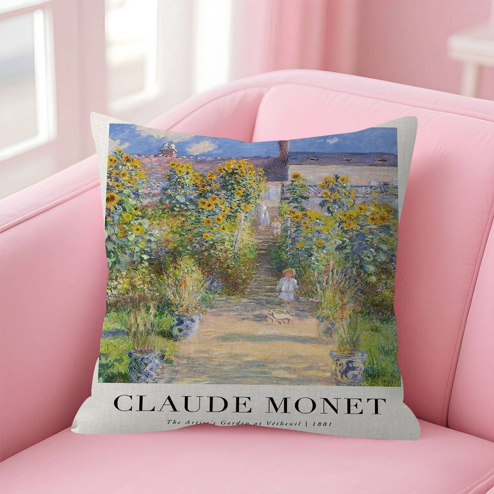 Famous Water Lily Sunrise Pillow Anime Pillow Sofa Bed Head Pillow Cover Cushion Cover Fashion