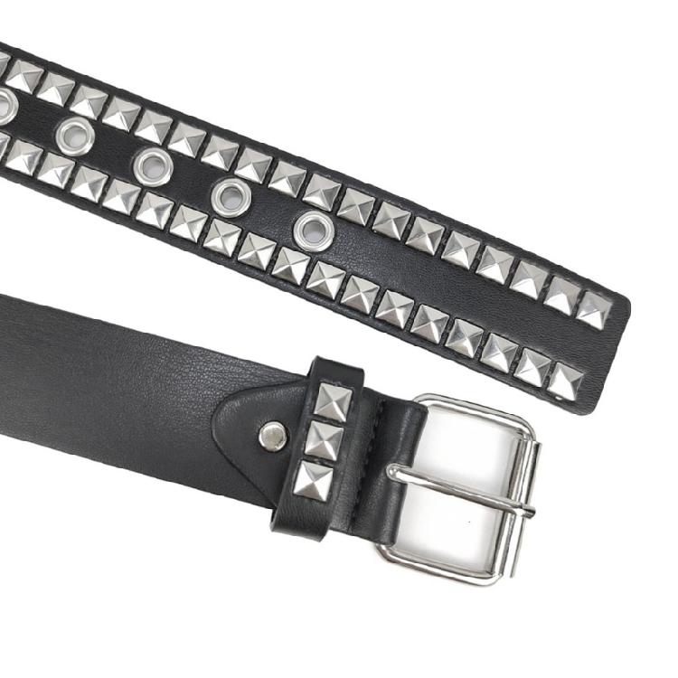 Popular Pin Buckle PU Leather Belt for Women All Matching Rivet Studded Waist Belt Fashion Waistband for Pants Jeans