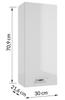 Mea White Gloss Wall-hung Bathroom Cabinet 71x30 Cm