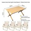 Conjunto Portátil Ultraleve de Mesa Dobrável e Cadeiras de Alumínio para Acampamento ao Ar Livre e Piqueniques