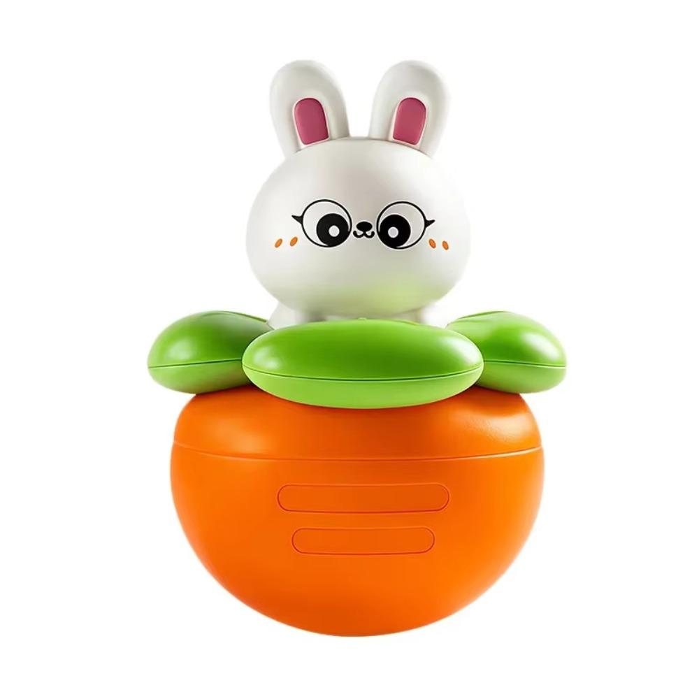Handmade Rabbit Carrot Tumbler Doll Crafts Rabbit Tumbler Toy Cute Baby Swing Toy  Birthday оранжевый