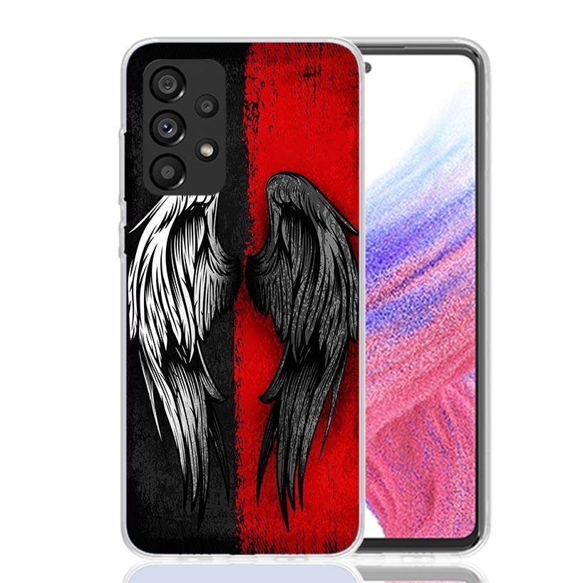 Angel Wings Devil Bad Phone Case For Samsung Galaxy A52 A32 A22 A12 A02S A50S A30S A51 A31 AA71 Note 20 Ultra 10 S10 Plus Galaxy
