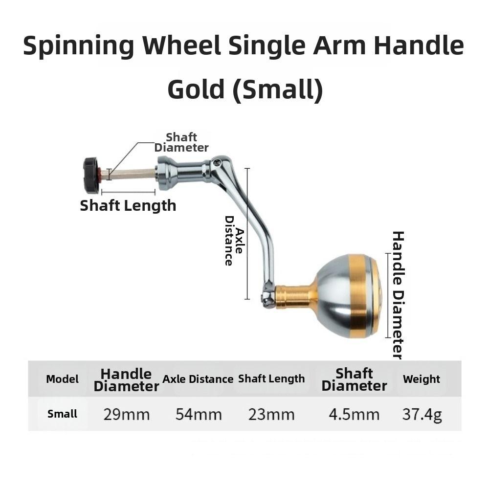 New Metal Wood Fishing Reel Handle 500-7000 Series Gold Silver Red Replacement Fishing Arm Wheel Metal Spool Fishing Accessories