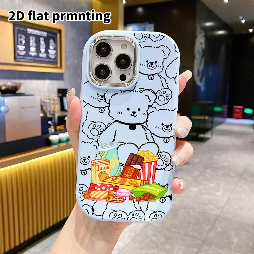 Phone Case: 2D Flat Design Suitable for iPhone 18 17 16 15 14 13 Pro Protective Case, Couple Style, Foodie Theme, Christmas and Halloween Gifts
