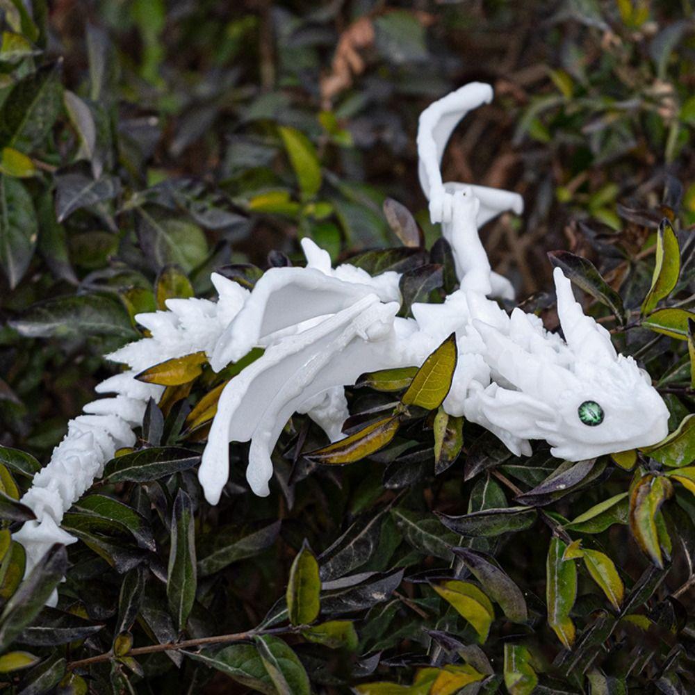 Articulated 3D Printed Flying Dragon Toy Joint Movable Western Dragon Model  Desktop Ornament
