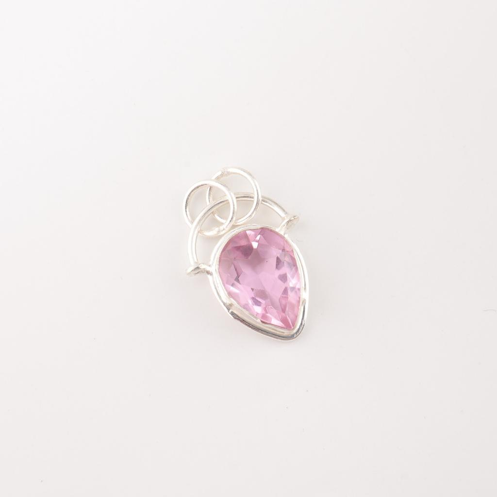 Morganite Gemstone 925 Sterling Silver Handmade Jewelry  Women Necklace Pendant PP-56-11