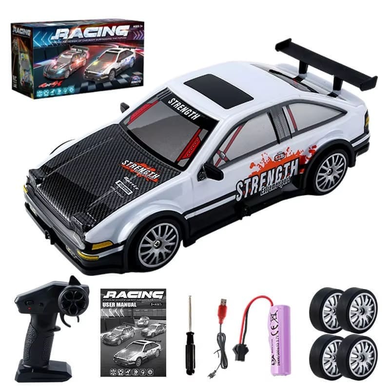 Noua jucărie de curse cu mașini RC pentru copii AE86 RC 1:20 Mașină electrică cu tracțiune integrală 2.4G GTR de mare viteză Cadou pentru copii