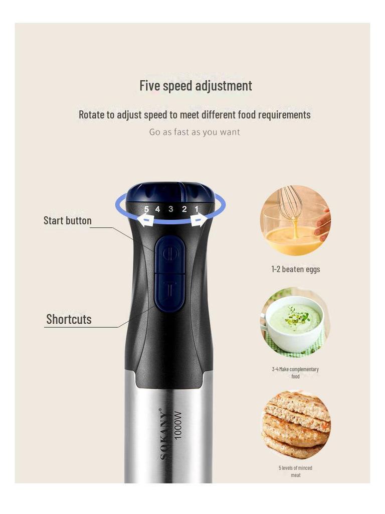 Multifunctional Handheld Baby Food Mixer: 110V US & 220V EU Compatible