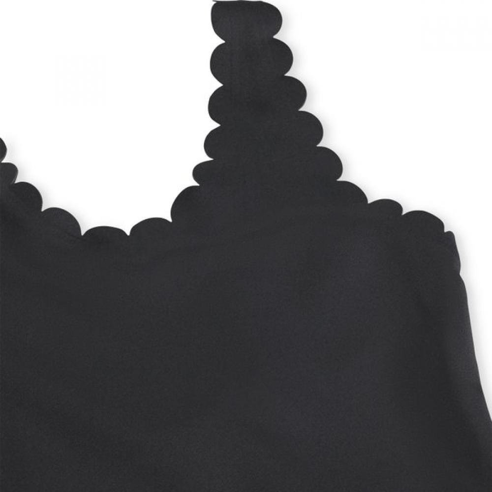 Molo [26ss] 7 8 Years Noel Black Abe Edge Uv Ruffle Swimsuit Akis9sw027