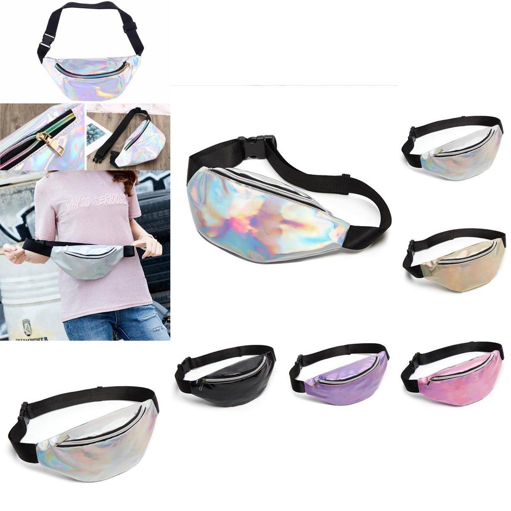 Stilvolle Pailletten-Hüfttasche für Damen aus strapazierfähigem PU-Leder mit zeitlosem Design