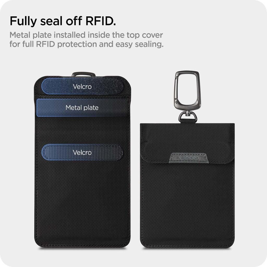 Spigen Smart Key Classden AFA03754 Case, Anti-Skimming Pouch, (Black)
