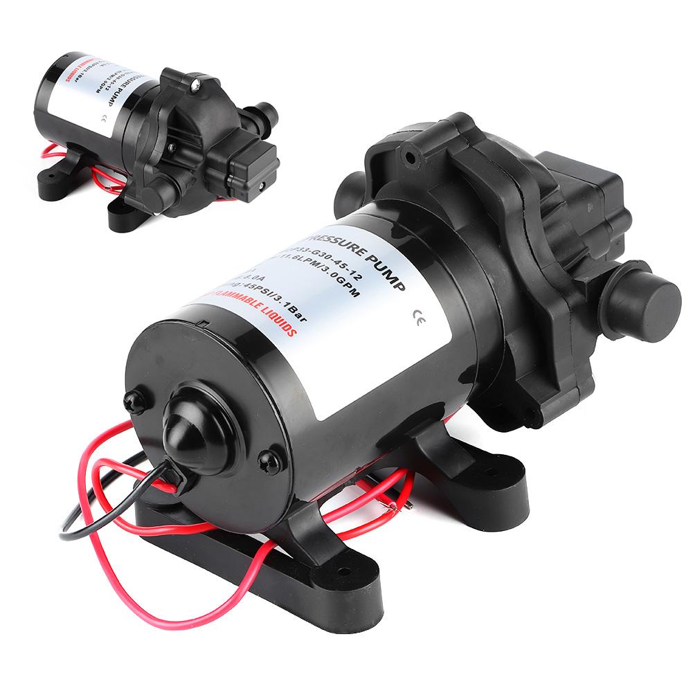 12V 3.0GPM 45PSI Diaphragm Water Pump Self Priming High Pressure for Marine Boat RV