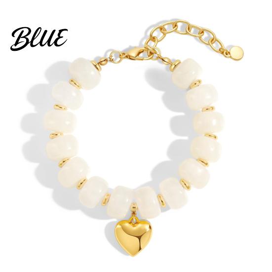 Shiny Luster Bracelet Boho Beaded Bracelets Colorful Acrylic Beads Adjustable