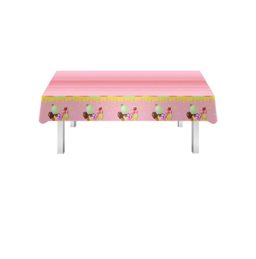 8Guests Ice cream Theme Disposable Tableware Summer Ice Cream Plate Napkin Kids Happy ice-Cream Cone Birthday Party Supplies