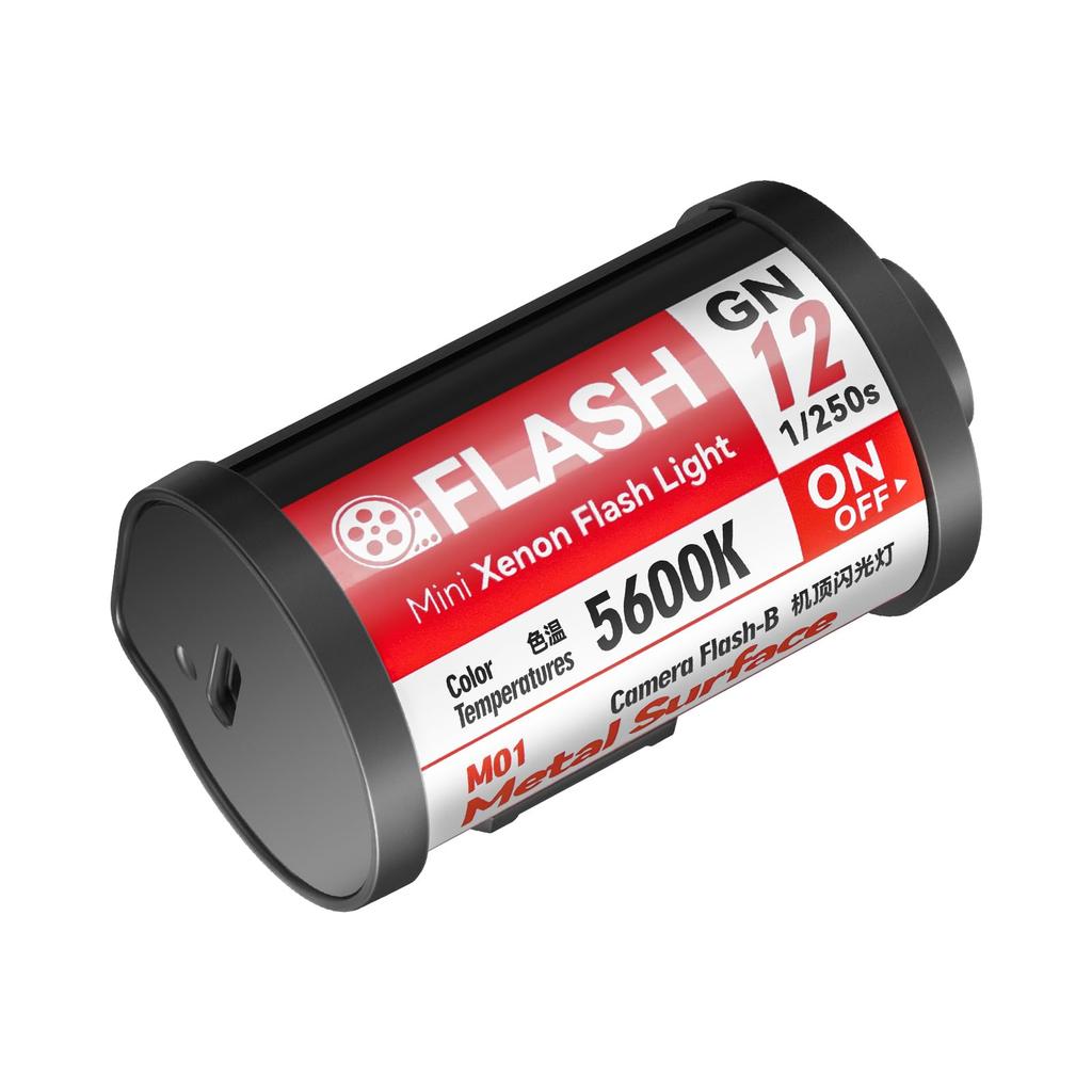 TTArtisan Mini Flash Camera Flash Speedlite Flash Strobe with Hot Shoe 5600K Color 4 Power GN12 Compact for Mirrorless Meisho Optical (TT-M01B) (with