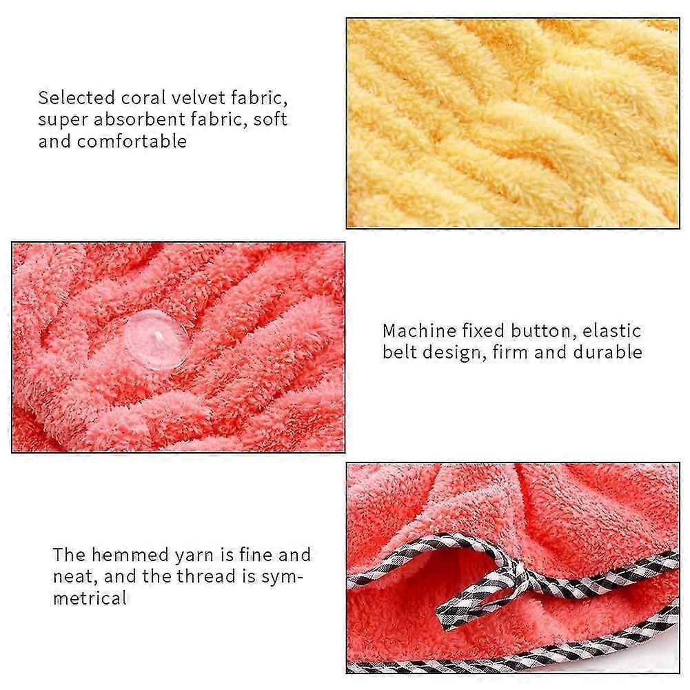5 Pack Microfiber Hair Drying Caps, Fast Drying Hair Turban Wrap Towels Shower Cap