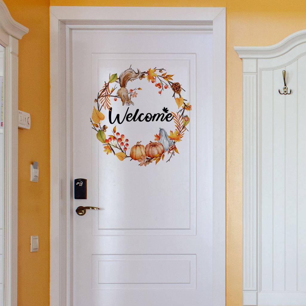 Ms8720 Squirrel, Pine Cone, Maple Leaf Autumn Harvest, English Bedroom, Bathroom, Bathroom, Warm Door Sticker, Large Quantity And Negotiable Price