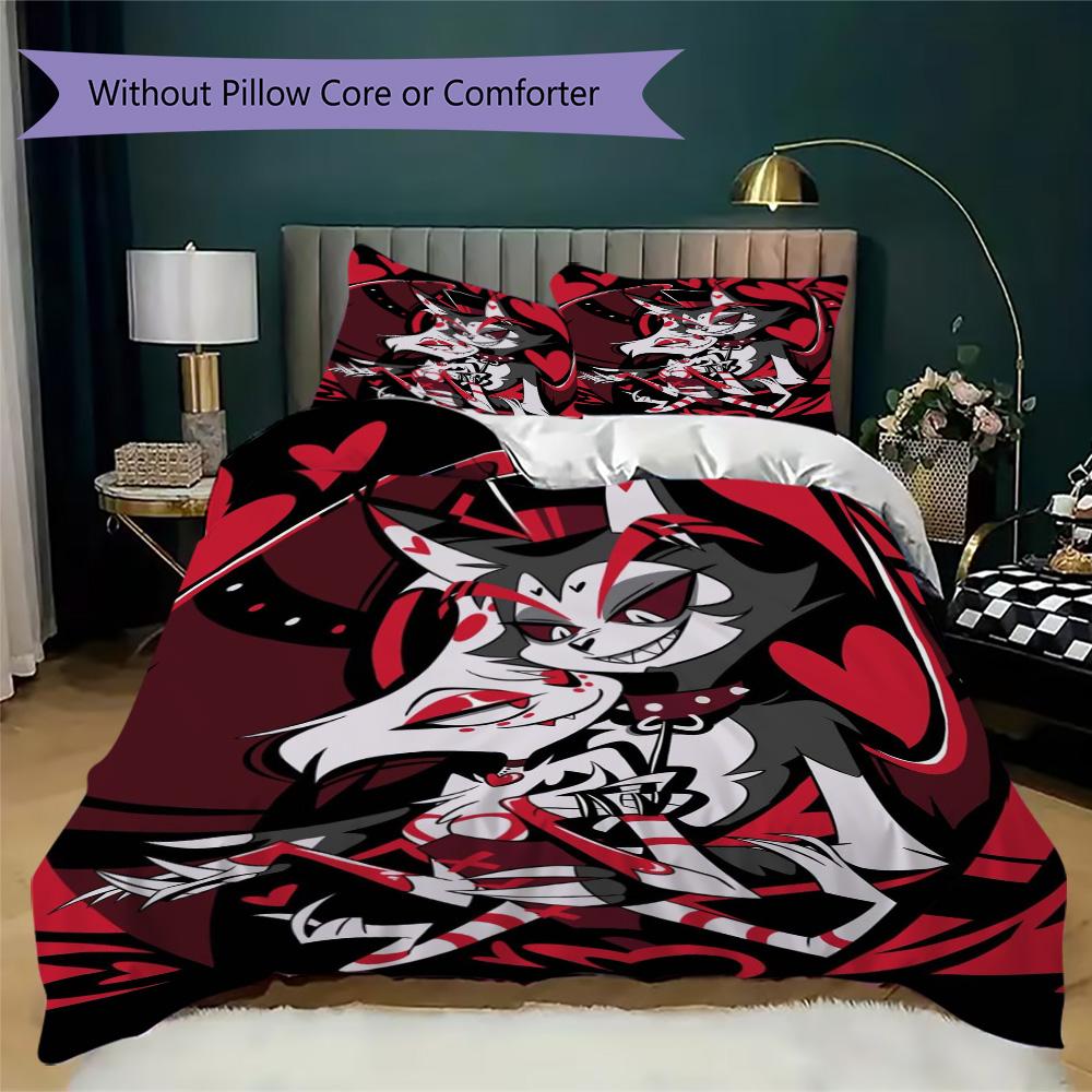 Chic Thorn Angel Pattern Bedding,Quilt Set Quilt Cover Pillowcase Home Birthday Gift (1*duvet cover+2*pillowcase,without core)ZSJT0917133
