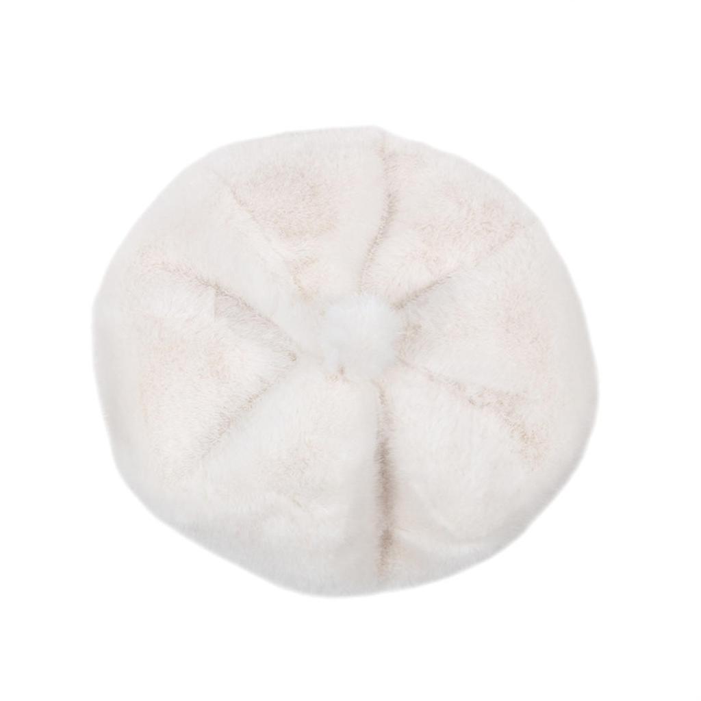 Women Winter Fashion  Imitation Mink Hair Mother Hat Whole Mink Imitation Fur Hat Casual Warm Beret Tide
