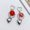 Strawberry/Tomato Heart Key Pendant Stylish Keyring Backpacks and Purses Charm Accessory Fashionable Keychain Ornament