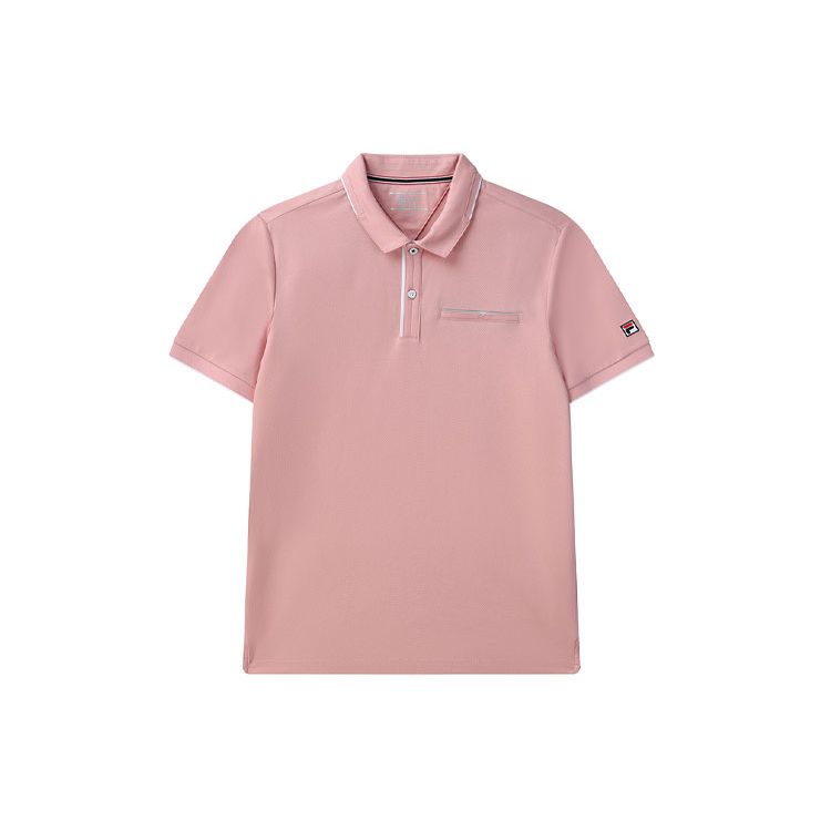 

FILA Contrast Trim Logo Polo Shirt Men Tops Pink F11M121120F-PK
