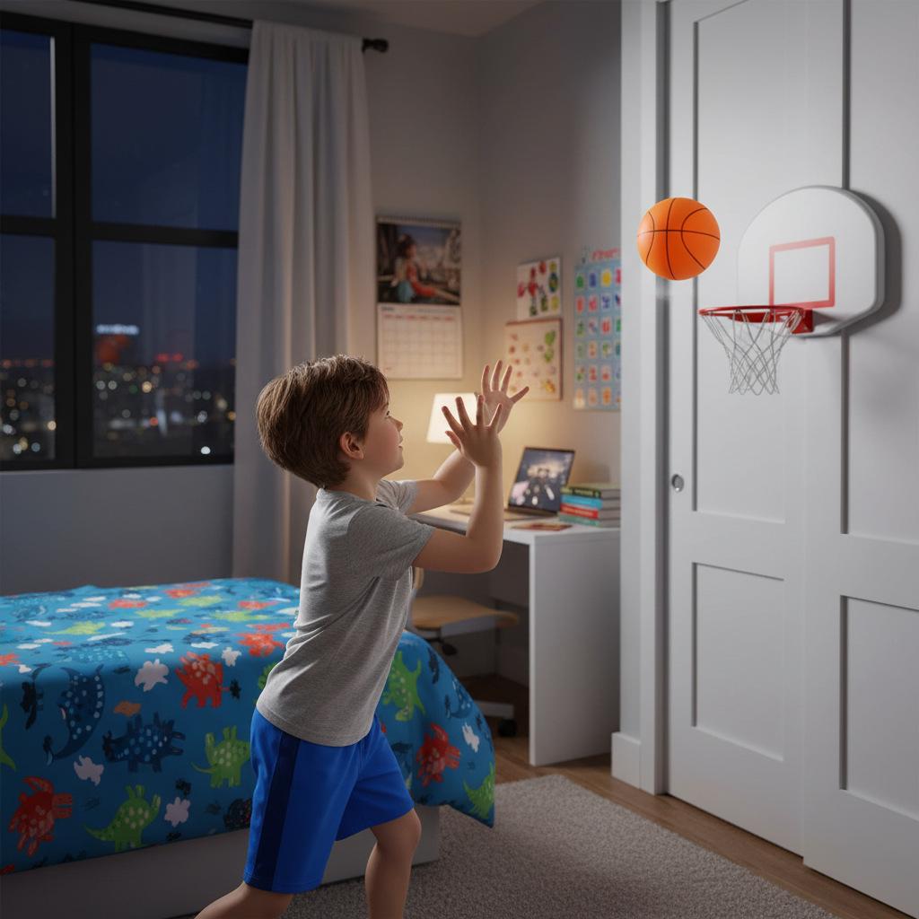 PU Stiller Basketball: Elastisches Indoor-Spielzeug für Kinder