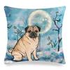 Pug Printed Pillows Cushion Cover 18x18 Inches Linen Pillowslip Home Sofa Car Decoration Throw Pillow Cover Cute Dogs Pillowcase