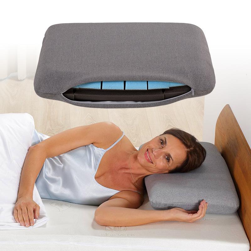 

1pcs Memory Foam Pillow Slow Rebound Gel Pillow Granular Breathable Teen Bread Pillow Suitable for Student 56x37x10cm сірий колір
