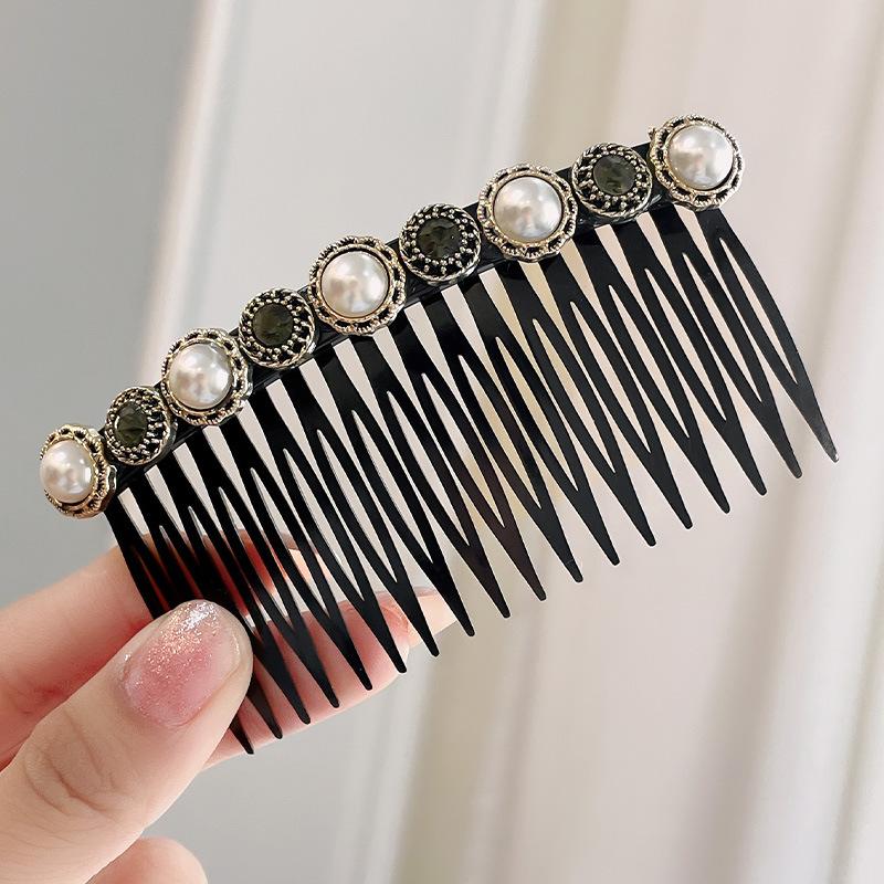 Crystal Flowers Comb Bangs Hair Clip for Women Braid Broken Hairpin Inserted Comb Pressure Pin Girls Hair Accessories Jewelry