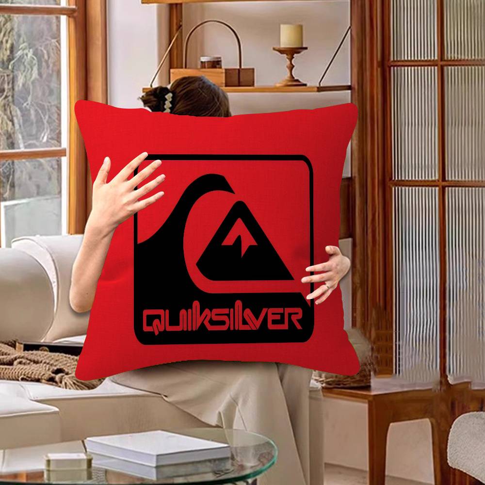 Q-QuiksilverS Logo Kissenbezug Kissenbezug Dekor Kissenbezug Bedruckter Kissenbezug Für Sofa