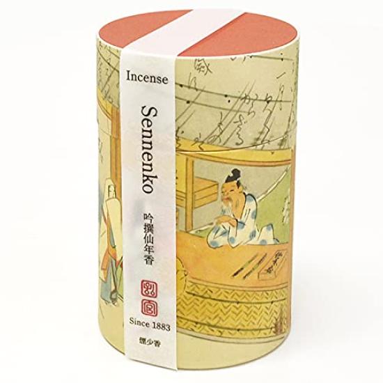 

Kameyama Ginsen Sennenko Incense, Tube Box, Approx. 90g, Approx. 350 Sticks, Miniature Incense, Low Smoke