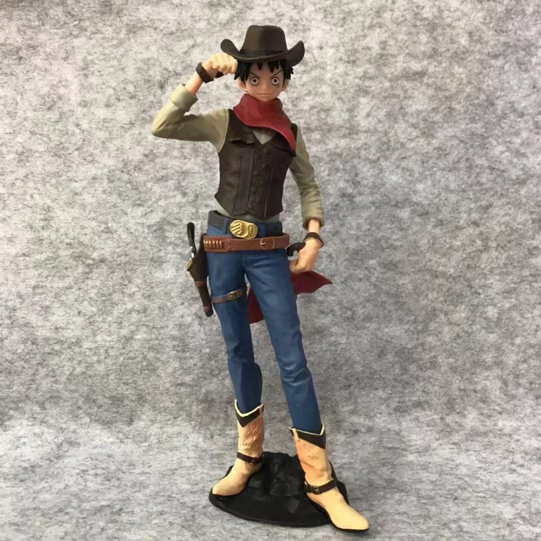 One Piece Anime Figure Pvc Cowboy Nami Luffy Zoro Action Figure Doll Collectible Model Toys Decorations Gift