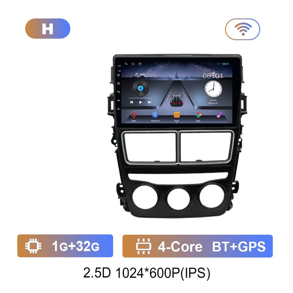 Car Radio Multimedia Player Android 14 Intelligent System for Toyota Vios Yaris 2018 - 2020 GPS 4G WiFi Bluetooth Split Screen