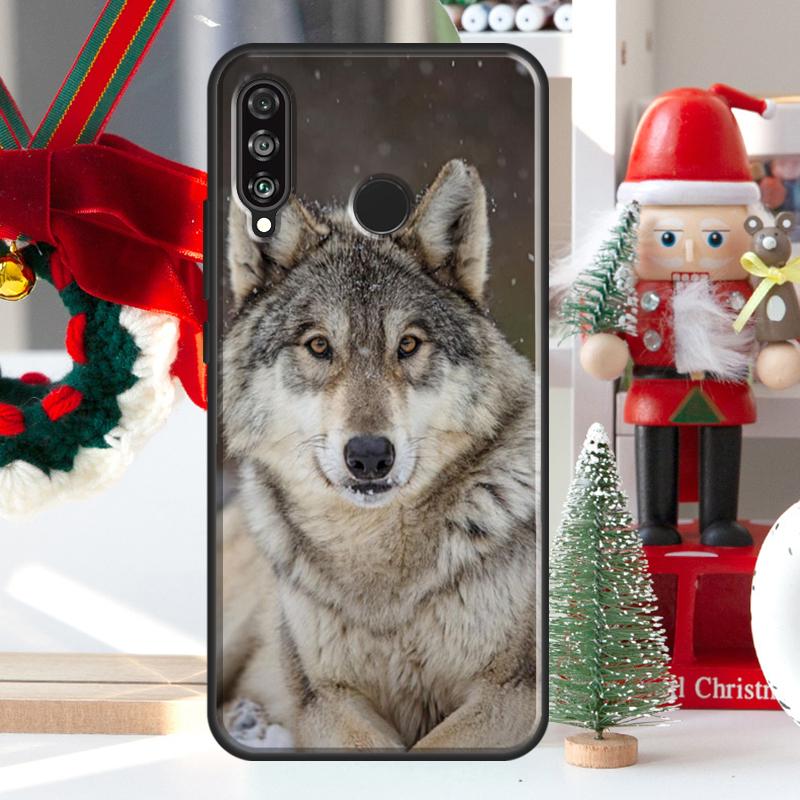 Étui Animal Loup Hurlant Pour Huawei Nova 12i 11i 8i 12s Y73 Y72 Y61 Y91 Y90 Y70 Y60 9 10 SE P60 Pro P30 P40 Lite