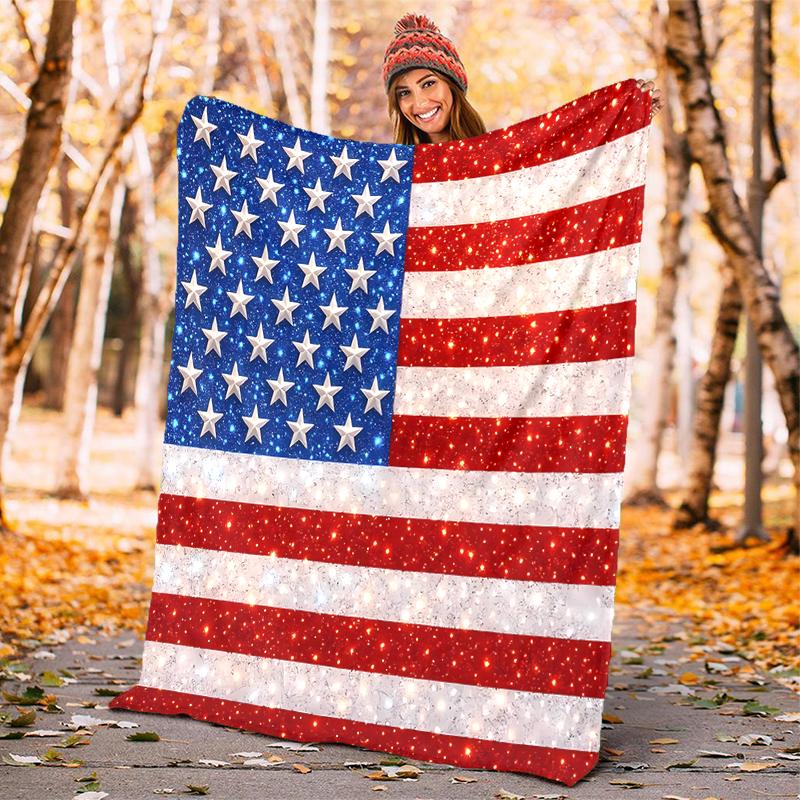 1pc American flag blanket, al season lightweigh Poster blanket home office outdoor nap multifunc Poster blanketional blanket