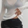 2023 Spring/Summer Long Sleeve Round Neck Breathable Knit Wool Top