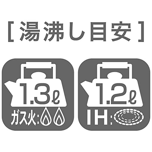 Yoshikawa WAKANA SJ3418 Bollitore Fischietto, 0,4 gal (1,8 l), Prodotto in Giappone, Suono quando l'acqua calda bolle,