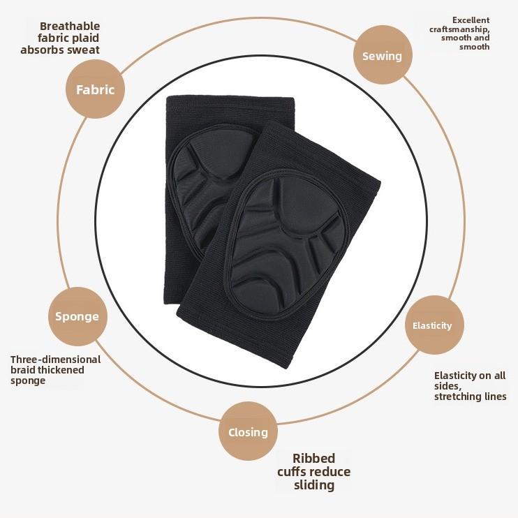 Sponge Knee Pads Recruit Training Tactics Crawling Thickened Wear-resistant Cover Sponge Knee Pads Anti-drop Sports Knee Protection Kneeling