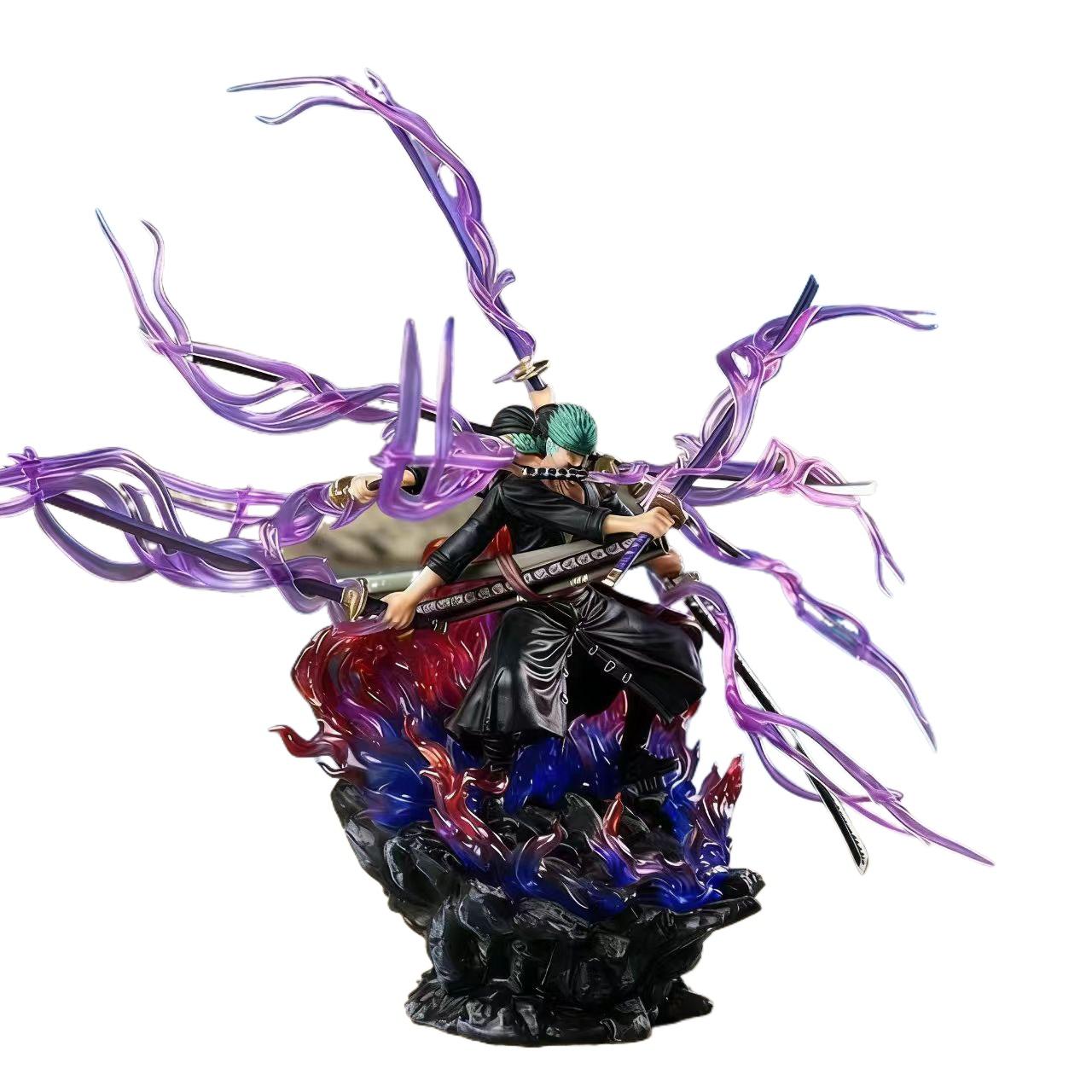 One Piece Zoro Action Figure Anime Figure Asura Roronoa Zoro Statue Action Figure Collection Model Kid Toy for Xmas Gifts