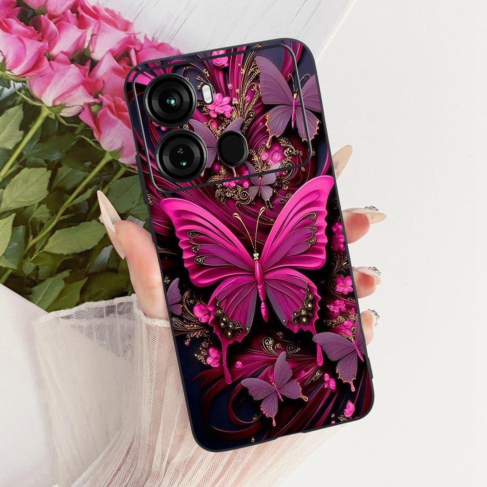 Coque Pour ITEL P40 Housse P662L Silicone Chat Mignon Mode Drôle Peinte Funda Pour P40 ITEL P 40 Coque de Téléphone